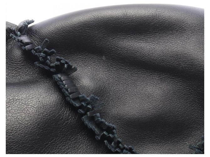 Chanel Coco Mark Bucket Bag mit Fransen Schwarz - Ansicht 7