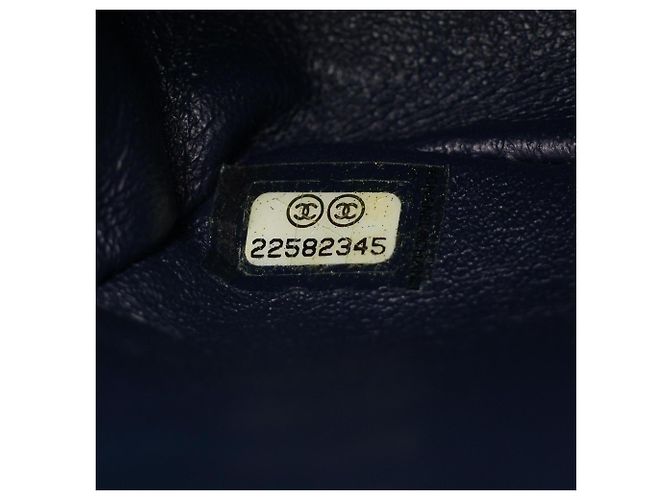 Borsa a tracolla Mini Chanel Chevron V-Stitch Blu navy - vista 5