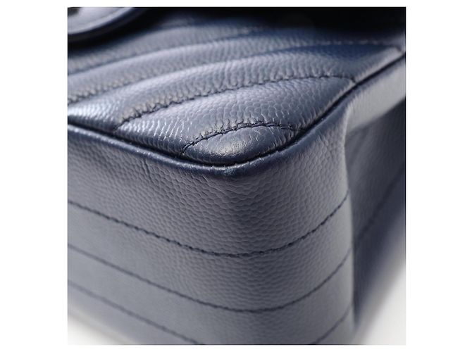 Borsa a tracolla Mini Chanel Chevron V-Stitch Blu navy - vista 7