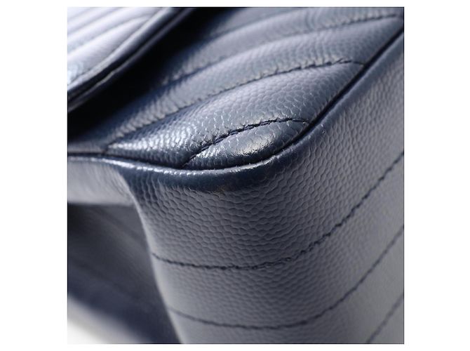 Borsa a tracolla Mini Chanel Chevron V-Stitch Blu navy - vista 8