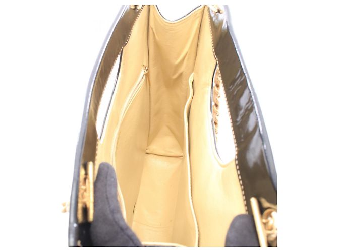 Chanel Chocolate Bar 2-Way Tote Bag Schwarz Beige - Ansicht 3