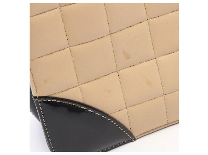 Chanel Chocolate Bar 2-Way Tote Bag Schwarz Beige - Ansicht 7