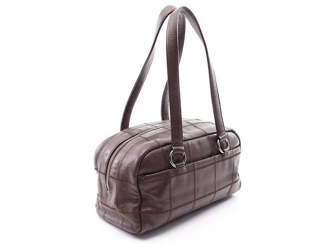 Bolsa de Ombro Chanel Chocolate Bar Marrom - vista 2