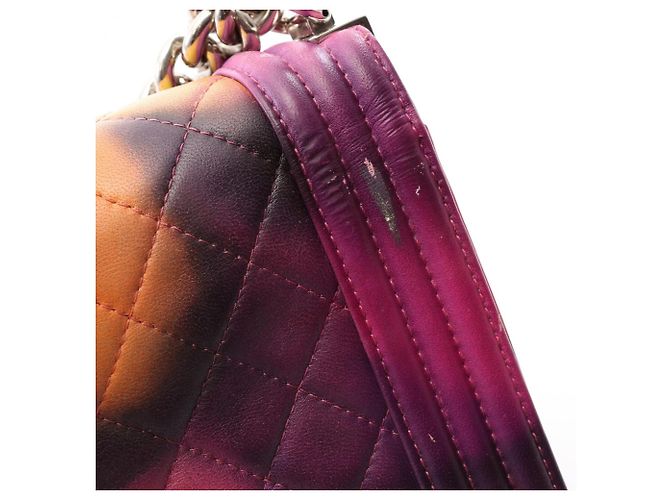 Chanel Boy Schultertasche Pink Mehrfarben - Ansicht 10