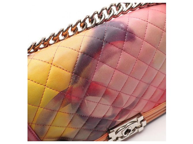 Chanel Boy Schultertasche Pink Mehrfarben - Ansicht 12
