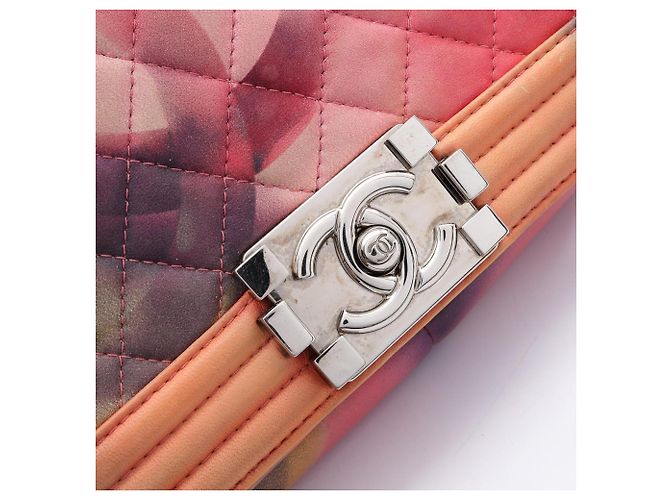 Chanel Boy Schultertasche Pink Mehrfarben - Ansicht 14