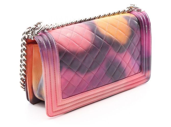 Chanel Boy Schultertasche Pink Mehrfarben - Ansicht 2