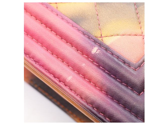 Chanel Boy Schultertasche Pink Mehrfarben - Ansicht 7