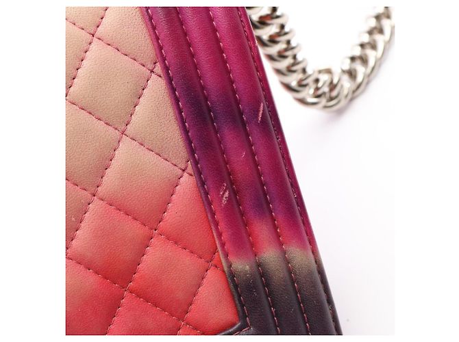 Chanel Boy Schultertasche Pink Mehrfarben - Ansicht 9