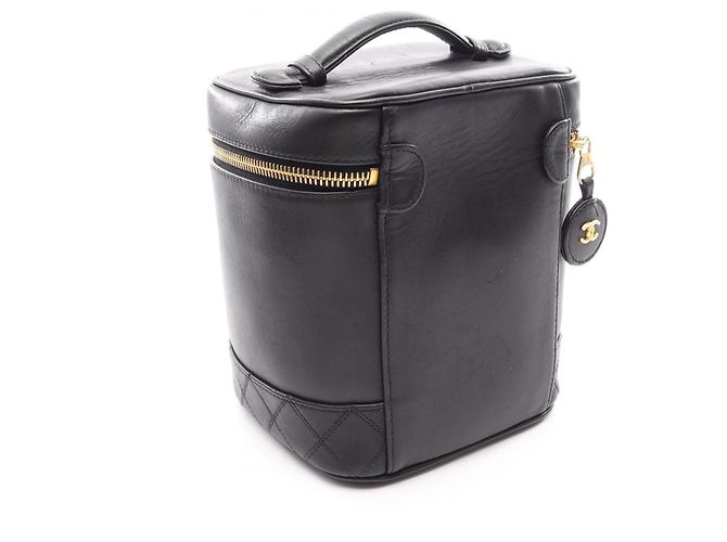 Vanity Chanel Bicolore Handbag Black - vue 2