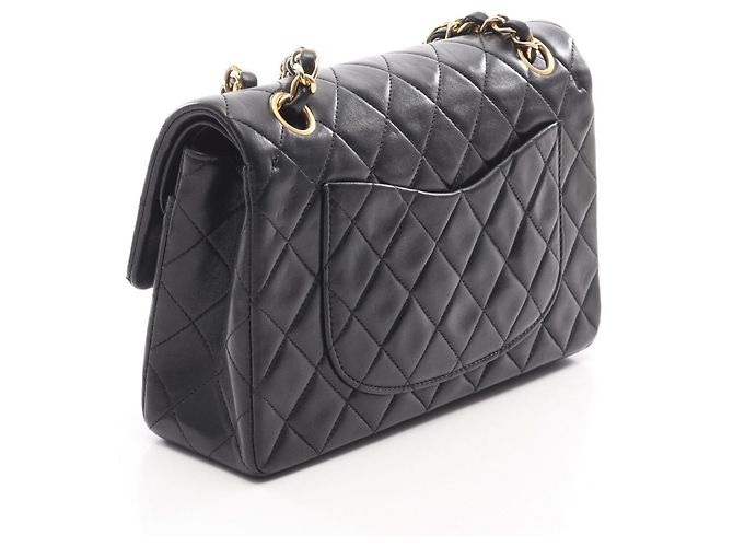 Borsa a tracolla Chanel Matelassé Double Flap Nero - vista 2