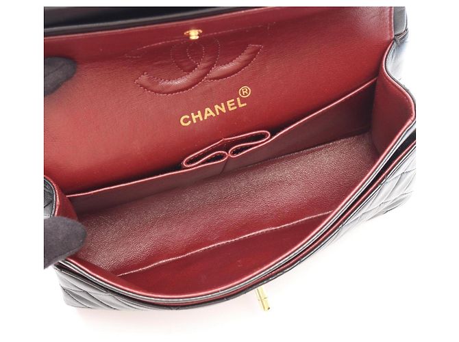 Borsa a tracolla Chanel Matelassé Double Flap Nero - vista 3