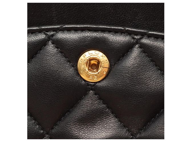 Borsa a tracolla Chanel Matelassé Double Flap Nero - vista 7