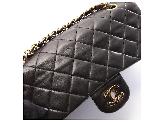 Borsa a tracolla Chanel Matelassé Double Flap Nero - vista 10