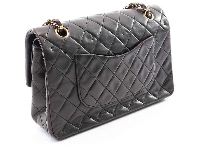 Borsa a tracolla Chanel Matelassé Double Flap Nero - vista 2