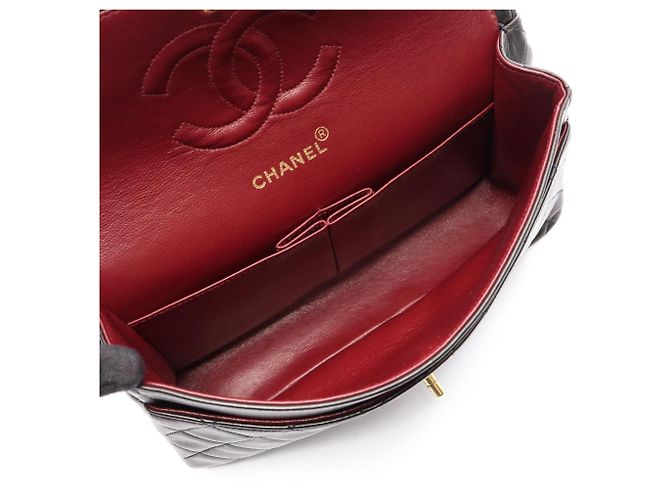 Borsa a tracolla Chanel Matelassé Double Flap Nero - vista 3