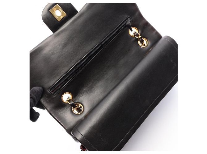 Borsa a tracolla Chanel Matelassé Double Flap Nero - vista 6
