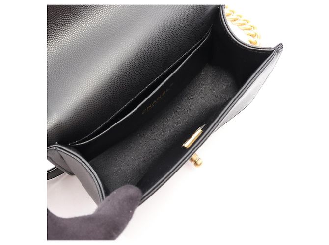 Borsa Chanel Boy Small Nero - vista 3