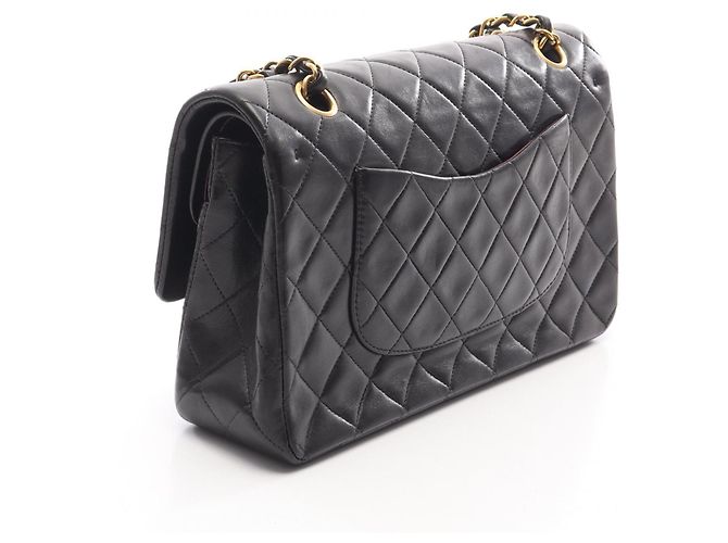 Borsa a tracolla Chanel Matelassé Double Flap Nero - vista 2