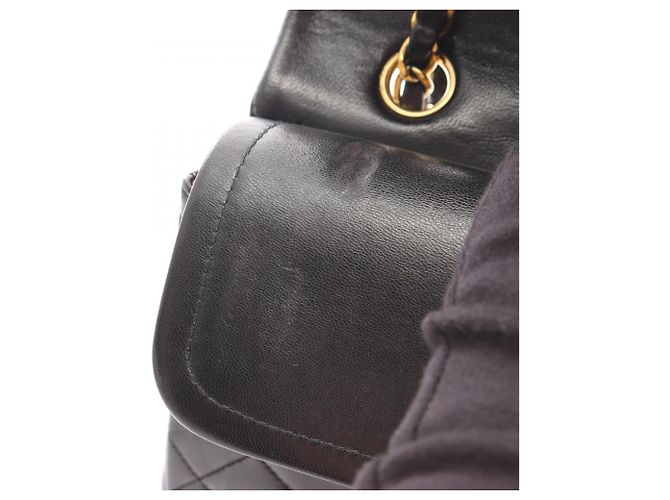 Borsa a tracolla Chanel Matelassé Double Flap Nero - vista 7
