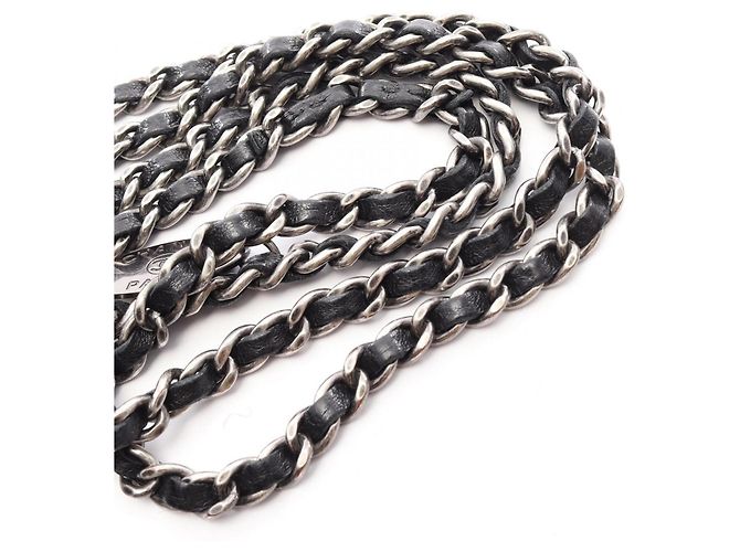 Borsa a tracolla Chanel Matelassé Edelweiss Nero - vista 6