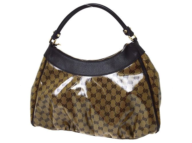 Gucci D Ring Hobo Patent Large Beige - vista 2