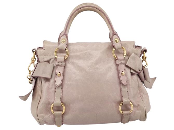 Miu Miu Vitello Lux Leather Rosa - vista 2