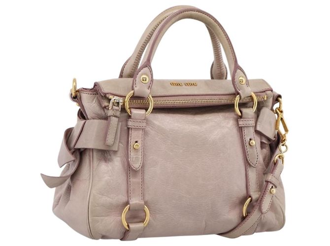 Miu Miu Vitello Lux Leather Rosa - vista 3