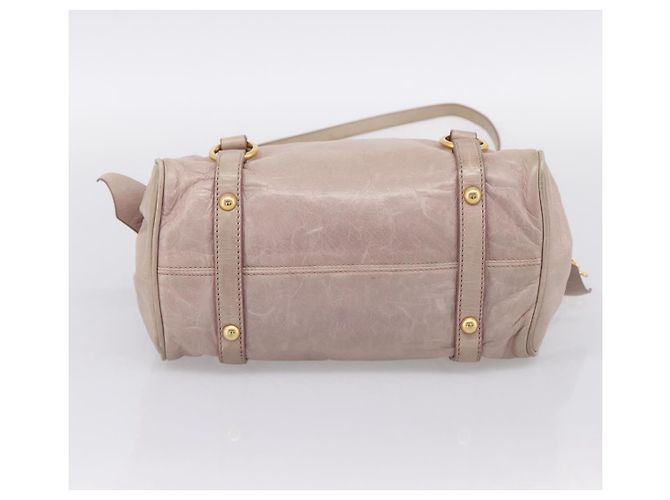 Miu Miu Vitello Lux Leather Rosa - vista 4