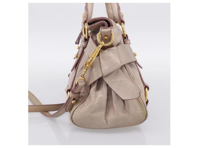 Miu Miu Vitello Lux Leather Rosa - vista 6
