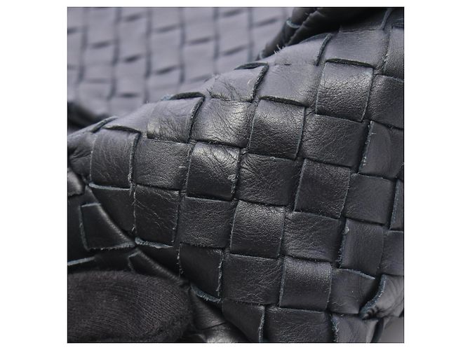Borsa a tracolla Bottega Veneta Intrecciato Blu navy - vista 6