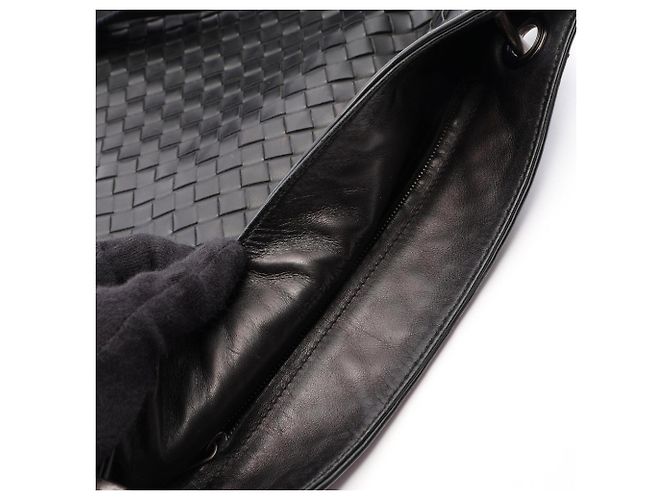 Borsa a tracolla Bottega Veneta Intrecciato Nero - vista 7