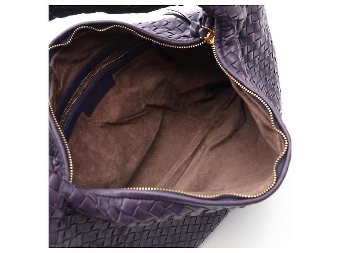 Borsa a tracolla Bottega Veneta Intrecciato Porpora - vista 3