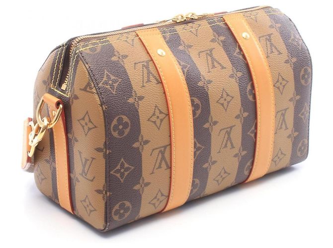 Borsa a tracolla Louis Vuitton x NIGO City Keepall Monogram Stripe Marrone - vista 2