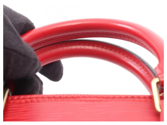 Louis Vuitton Alma Handtasche Rot - Ansicht 13