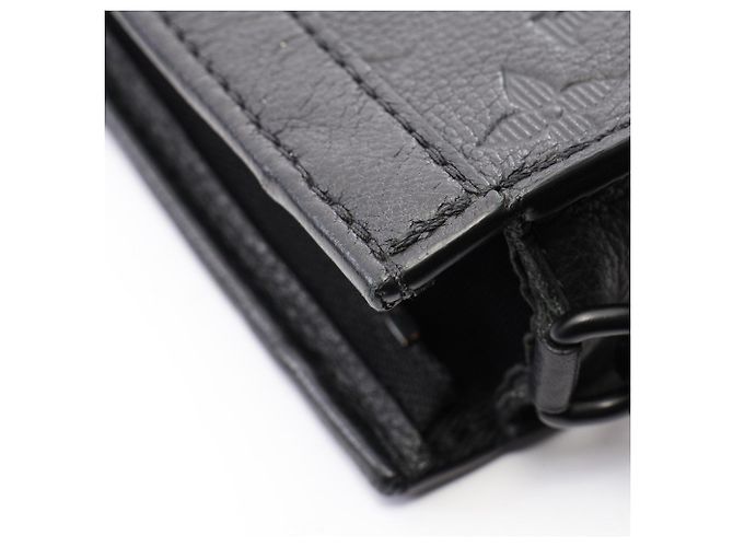 Louis Vuitton Gaston Wearable Wallet Monogram Shadow Noir Nero - vista 5
