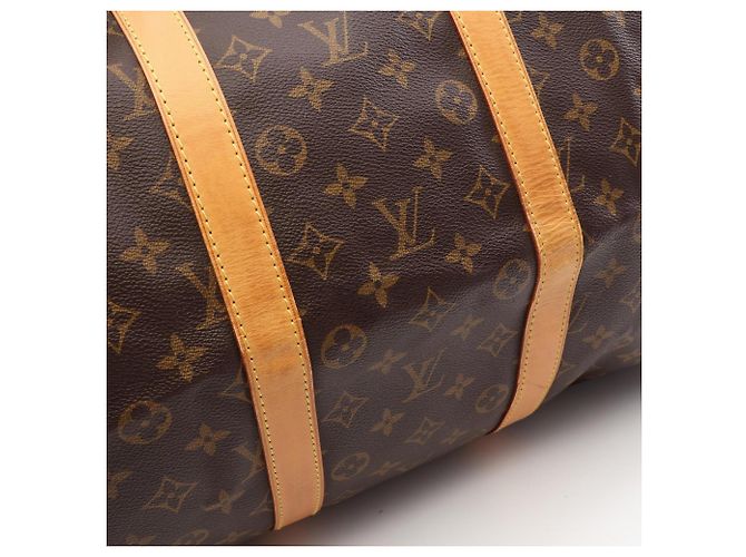 Louis Vuitton Keepall Bandoulière 55 Boston Bag Marrone - vista 10