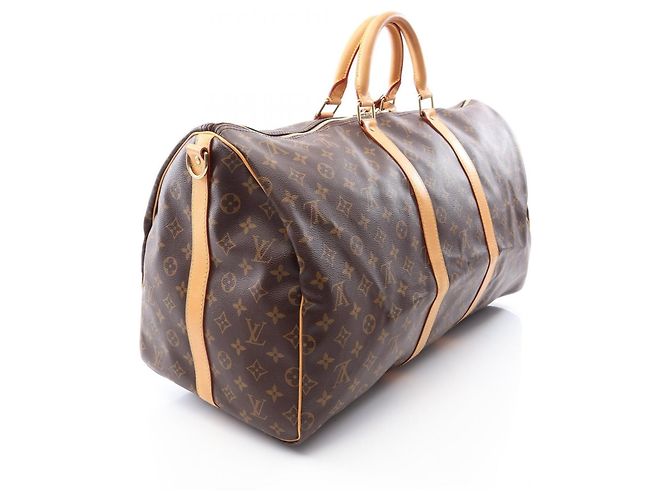 Louis Vuitton Keepall Bandoulière 55 Boston Bag Marrone - vista 2