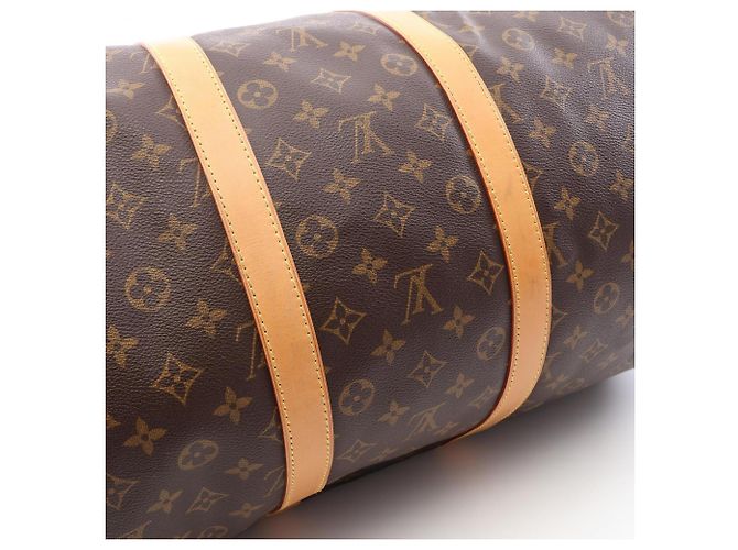 Louis Vuitton Keepall Bandoulière 55 Boston Bag Marrone - vista 9