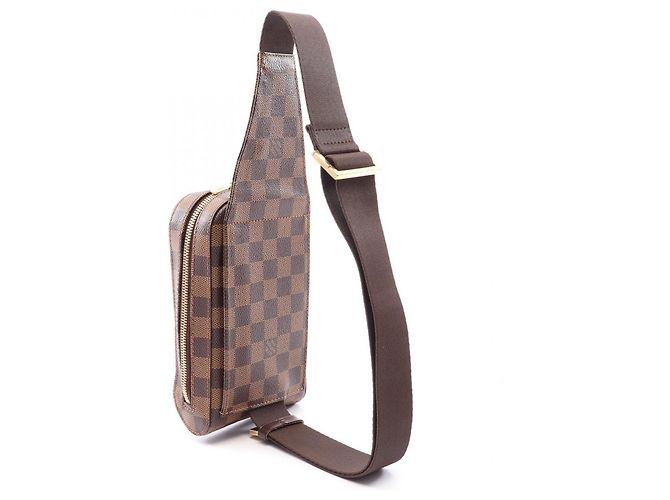 Borsa Louis Vuitton Geronimos Damier Ebene Marrone - vista 2