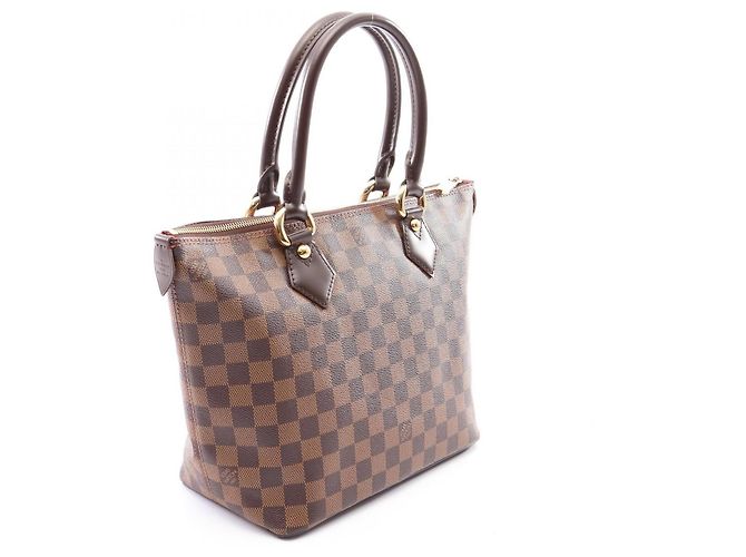 Borsa Tote Louis Vuitton Saleya PM Damier Ebene Marrone - vista 2