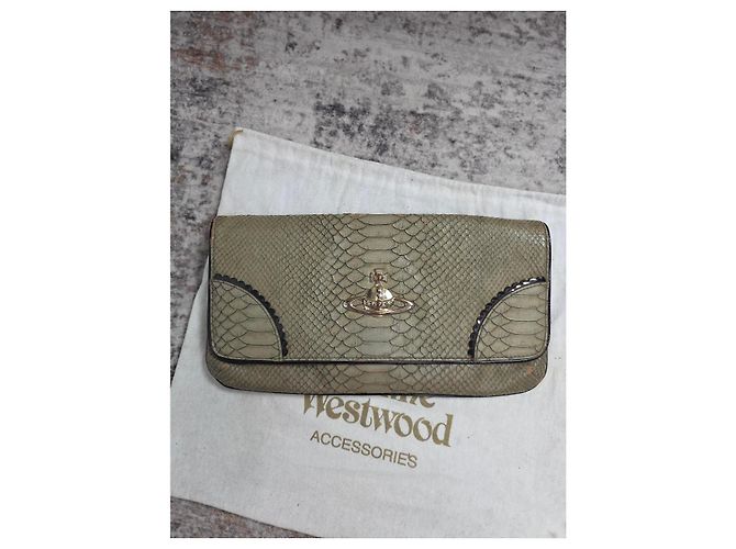 Vivienne Westwood pochette verde python - vista 2
