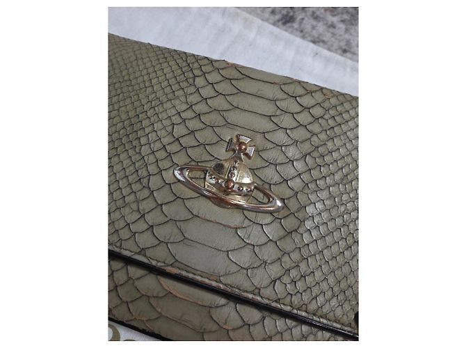 Vivienne Westwood pochette verde python - vista 3