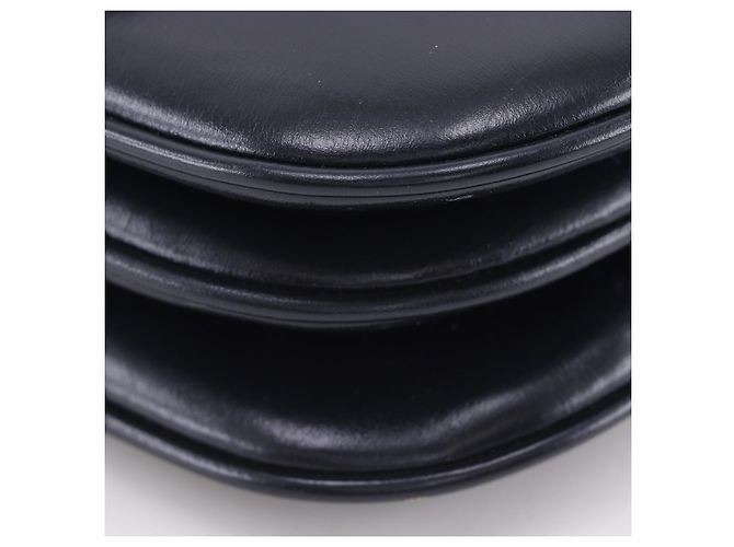 Céline Celine Vintage Triomphe Flap Leather Medium Schwarz - Ansicht 4