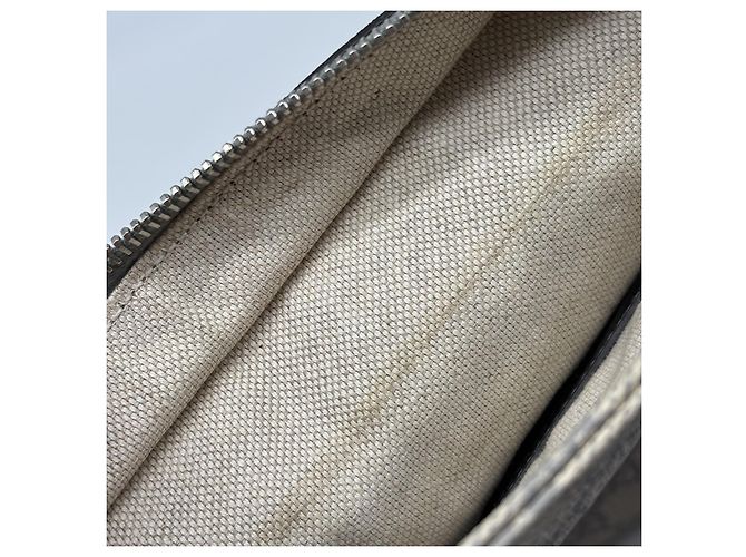 Borsa Messenger piatta Gucci con zip frontale in GG coated canvas Medium Beige - vista 5