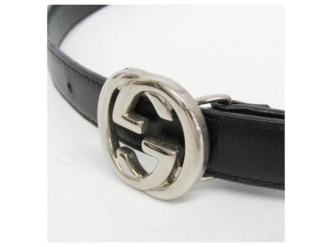 Cinto Gucci Interlocking G (Outlet) Couro Medium Preto - vista 3
