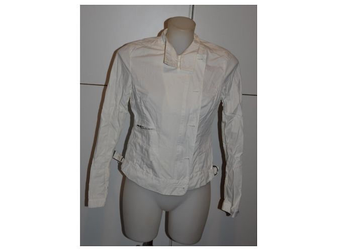 Giacca Woolrich in cotone bianco - vista 2