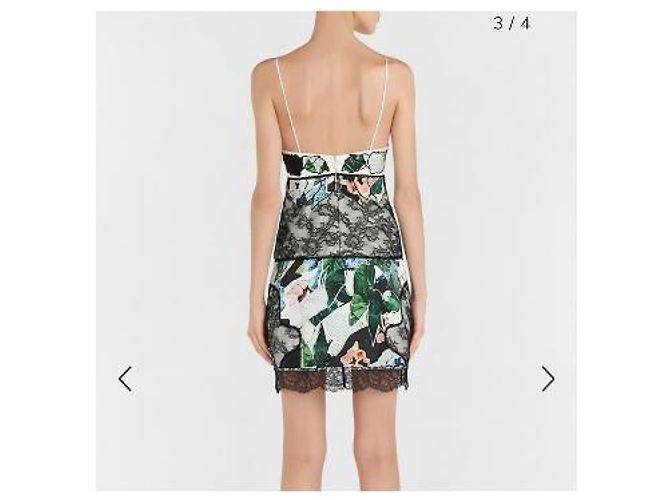 La Perla Seidenkleid mit Blumenprint und Spitze Schwarz Mehrfarben - Ansicht 7