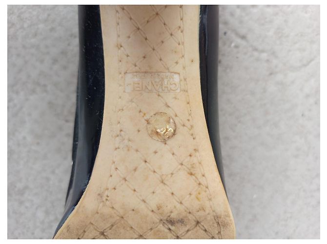Chanel Lackleder Pumps Schwarz Weiß - Ansicht 12