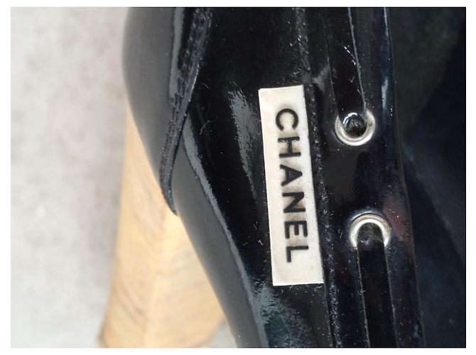 Chanel Lackleder Pumps Schwarz Weiß - Ansicht 14